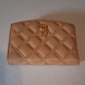 Steve Madden Quilted Tan Leather Wallet/Card holder